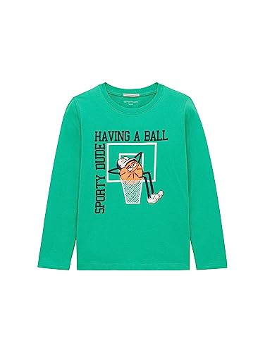 TOM TAILOR Jungen 1037534 Langarmshirt, 32262-bright Grass Green, 92/98 von TOM TAILOR