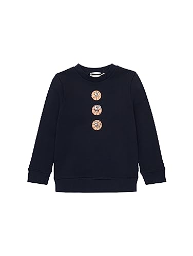 TOM TAILOR Jungen 1037581 Sweatshirt mit Spezial Glow in The Dark-Print, 10668-sky Captain Blue, 104/110 von TOM TAILOR