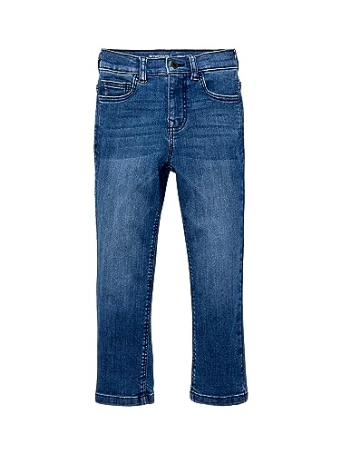 TOM TAILOR Jungen 1037915 Straight Fit Jeans, 10119-Used Mid Stone Blue Denim, 134 von TOM TAILOR