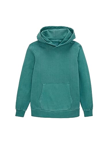 TOM TAILOR Jungen 1038309 Hoodie mit Rückenprint, 14171-Jasper Green, 140 von TOM TAILOR