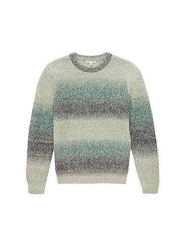 TOM TAILOR Jungen 1038471 Strickpullover mit Streifen, 32628-green Gradient Knit, 128 von TOM TAILOR