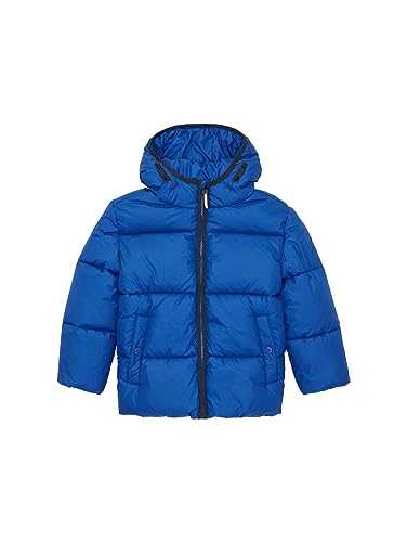 TOM TAILOR Jungen 1038479 Puffer Winterjacke mit Kapuze, 14531-shiny royal Blue, 104/110 von TOM TAILOR