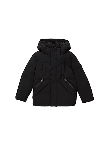 TOM TAILOR Jungen 1038482 Winter Parka mit Abnehmbarer Kapuze, 29999-Black, 104/110 von TOM TAILOR