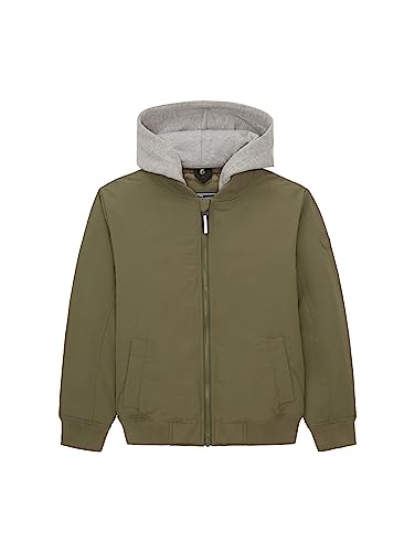 TOM TAILOR Jungen 1038538 Bomberjacke mit Abnehmbarer Kapuze, 10415-Dusty Olive Green, 128 von TOM TAILOR