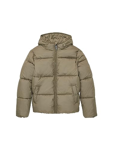 TOM TAILOR Jungen 1038539 Puffer Winterjacke mit Kapuze, 10415-Dusty Olive Green, 140 von TOM TAILOR