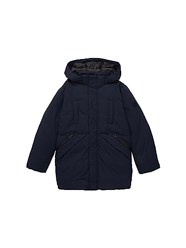 TOM TAILOR Jungen 1038541 Winter Parka mit Abnehmbarer Kapuze, 10668-sky Captain Blue, 140 von TOM TAILOR