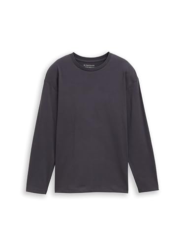 TOM TAILOR Jungen 1047287 Longsleeve T-Shirt, 29476-Coal Grey, 152 von TOM TAILOR