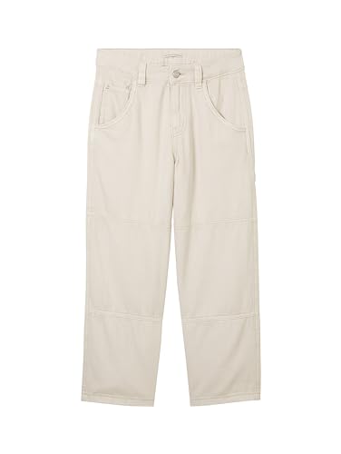 TOM TAILOR Jungen Kinder Baggy Fit Workwear Hose, 27609 - Cold Beige, 164 von TOM TAILOR