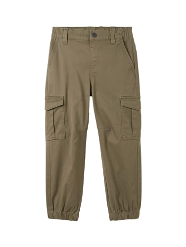 TOM TAILOR Jungen Kinder Basic Regular Fit Cargo Hose, 10415 - Dusty Olive Green, 104 von TOM TAILOR