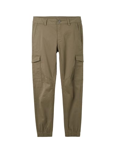 TOM TAILOR Jungen Kinder Basic Regular Fit Cargo Hose, 10415 - Dusty Olive Green, 128 von TOM TAILOR