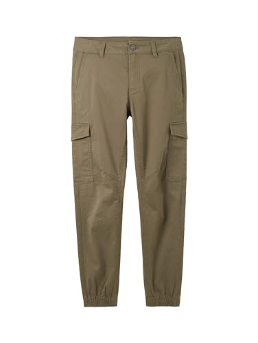 TOM TAILOR Jungen Kinder Basic Regular Fit Cargo Hose, 10415 - Dusty Olive Green, 134 von TOM TAILOR