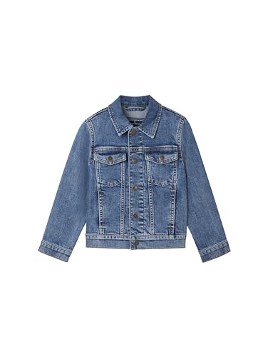 TOM TAILOR Jungen Kinder Basic Regular Fit Jeansjacke, 10119 - Used Mid Stone Blue Denim, 104/110 von TOM TAILOR