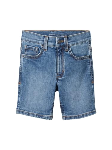 TOM TAILOR Jungen Kinder Bermuda Jeans Shorts, 10152 - Mid Stone Bright Blue Denim, 104 von TOM TAILOR