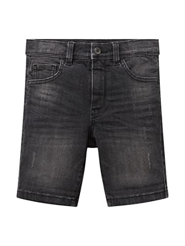 TOM TAILOR Jungen Kinder Bermuda Jeans Shorts 1031823, Schwarz, 104 von TOM TAILOR