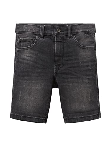 TOM TAILOR Jungen Kinder Bermuda Jeans Shorts 1031823, Schwarz, 110 von TOM TAILOR