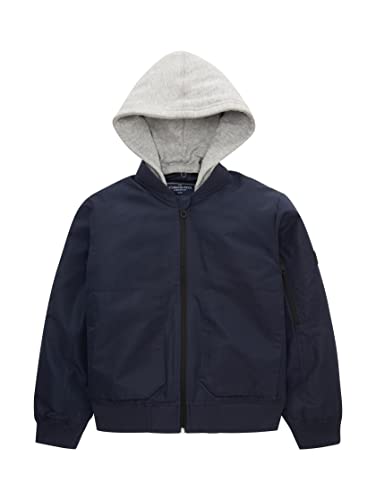 TOM TAILOR Jungen Kinder Bomberjacke mit Kapuze 1035723, Blau, 128 von TOM TAILOR