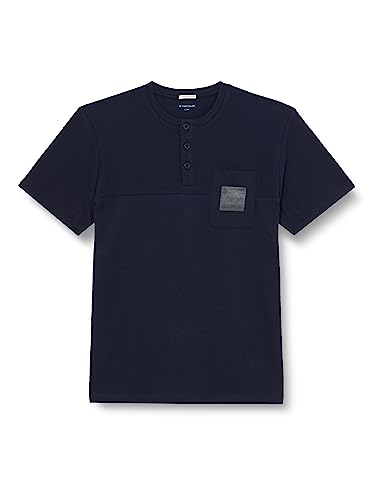 TOM TAILOR Jungen Kinder Henley T-Shirt 1034960, Blau, 152 von TOM TAILOR