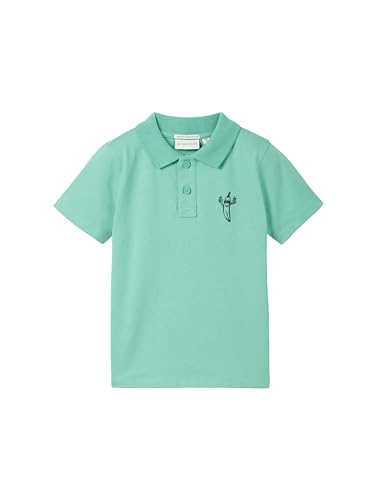 TOM TAILOR Jungen Kinder Jersey Polo-Shirt mit Rückenprint, 16945 - Light Fern Green, 104/110 von TOM TAILOR