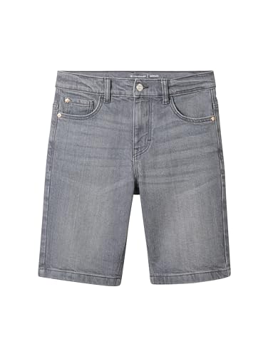 TOM TAILOR Jungen Kinder Jim Fit Jeans Shorts, used light stone grey denim, 152 von TOM TAILOR