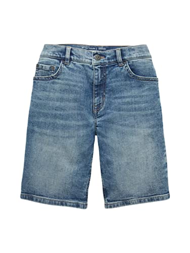 TOM TAILOR Jungen Kinder Jim Fit Jeans Shorts,Blau,140 von TOM TAILOR