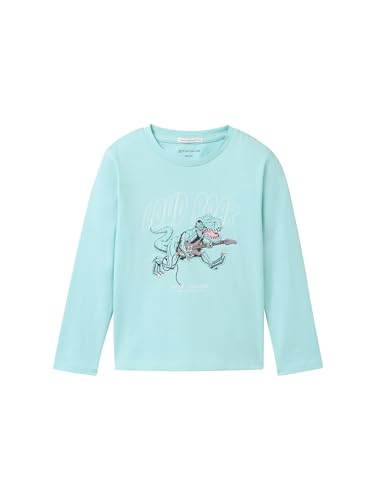 TOM TAILOR Jungen Kinder Langarmshirt mit Print, 32250 - Light Horizon Blue, 116/122 von TOM TAILOR