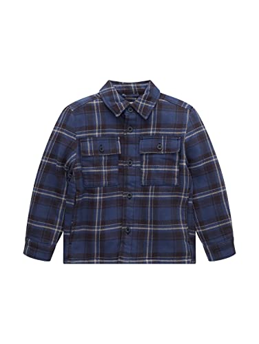 TOM TAILOR Jungen Kinder Overshirt mit Karo-Muster 1033351, Blau, 140 von TOM TAILOR