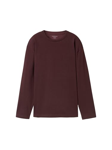 TOM TAILOR Jungen Kinder Oversize Longsleeve mit Print, 14405 - Zinfandel Red, 128 von TOM TAILOR