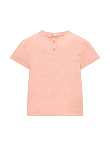 TOM TAILOR Jungen Kinder Oversized T-Shirt mit Knopfliste 1035087, Orange, 128-134 von TOM TAILOR