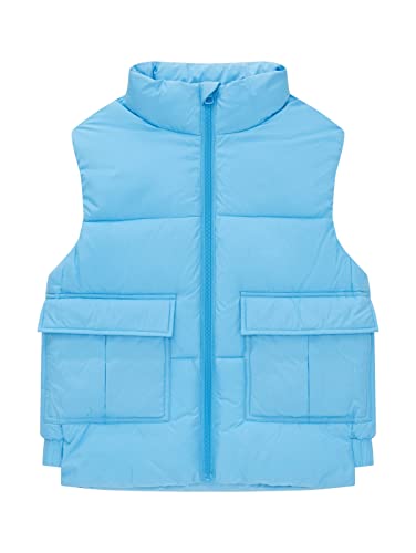 TOM TAILOR Jungen Kinder Puffer Weste mit Taschen 1035070, Blau, 92-98 von TOM TAILOR