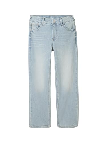 TOM TAILOR Jungen Kinder Straight Fit Jeans, 10143 - Heavy Bleached Blue Denim, 176 von TOM TAILOR