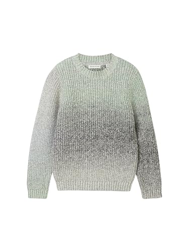 TOM TAILOR Jungen Kinder Strickpullover mit Farbverlauf,35853 - Green Grey Gradient Knit, 104/110 von TOM TAILOR