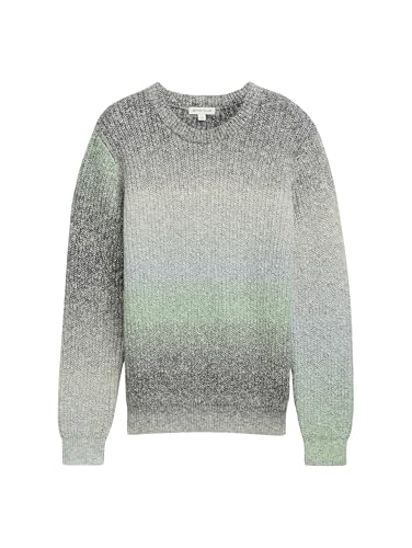 TOM TAILOR Jungen Kinder Strickpullover mit Farbverlauf,35853 - Green Grey Gradient Knit, 128 von TOM TAILOR