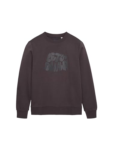 TOM TAILOR Jungen Kinder Sweatshirt mit Print , coal grey, 152 von TOM TAILOR