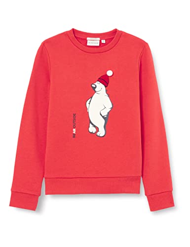 TOM TAILOR Jungen Kinder Sweatshirt mit Print 1033840, Rot, 116-122 von TOM TAILOR