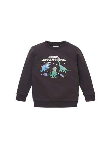 TOM TAILOR Jungen Kinder Sweatshirt mit Special-Print, coal grey, 128/134 TOM TAILOR Jungen Kinder Sweatshirt mit Special-Print, coal grey, 128/134 von TOM TAILOR