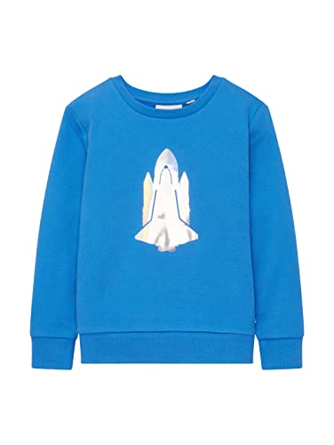TOM TAILOR Jungen Kinder Sweatshirt mit reflektieredem Print 1034245, Blau, 92-98 von TOM TAILOR