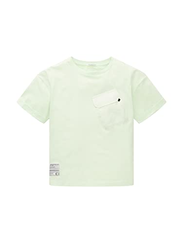 TOM TAILOR Jungen Kinder T-Shirt mit Brusttasche 1034998, Grün, 140 von TOM TAILOR