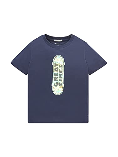TOM TAILOR Jungen Kinder T-Shirt mit Print 1035086, Blau, 104-110 TOM TAILOR Jungen Kinder T-Shirt mit Print 1035086, Blau, 104-110 von TOM TAILOR