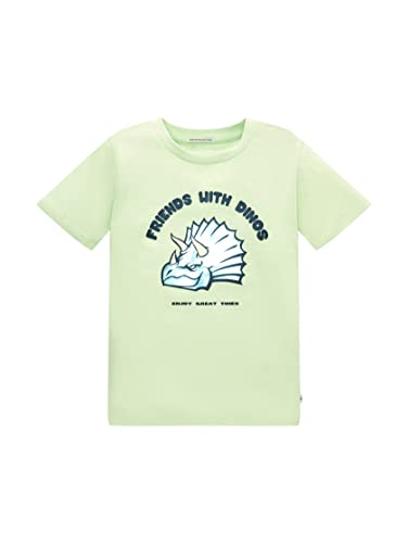 TOM TAILOR Jungen Kinder T-Shirt mit Print 1035086, Grün, 116-122 von TOM TAILOR