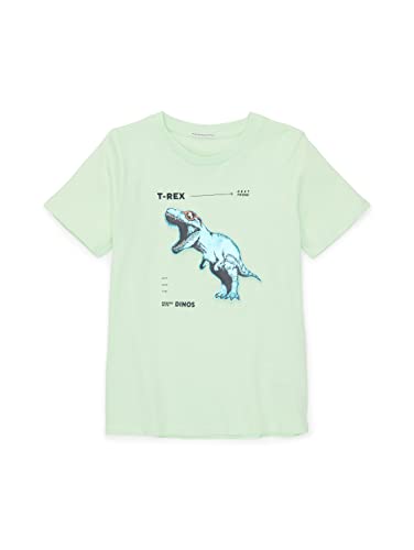 TOM TAILOR Jungen Kinder T-Shirt mit Print 1035682, Grün, 116-122 von TOM TAILOR