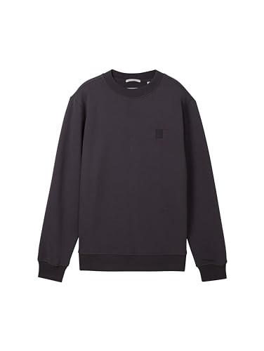 TOM TAILOR Jungen Kinder Basic Sweatshirt mit Rundhalsausschnitt, 29476 - Coal Grey, 128 von TOM TAILOR