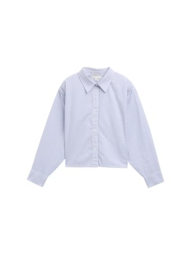 TOM TAILOR Kinder Cropped T-Shirt mit Print, Minty Blue, 152 von TOM TAILOR