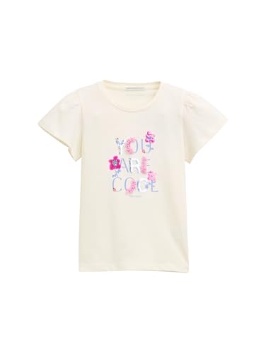 TOM TAILOR Kinder Flared Leggings mit Muster, Navy Multicolor Heart Print, 104/110 von TOM TAILOR