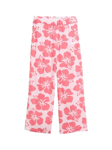 TOM TAILOR Mädchen 1046307 Wide Leg Hose, 37774-Big Pink Flower, 116/122 von TOM TAILOR