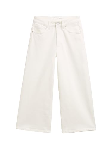 TOM TAILOR Mädchen 1046360 Wide Leg Jeans, 10101-White Denim, 140 von TOM TAILOR