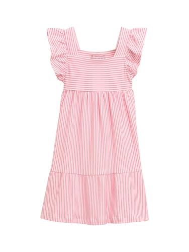 TOM TAILOR Mädchen 1046301 Kleid, 37775-Off White Neon Pink Stripe, 92/98 von TOM TAILOR