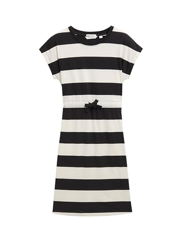 TOM TAILOR Mädchen 1046345 Kleid, 37808-Black and White Bold Stripe, 140 von TOM TAILOR