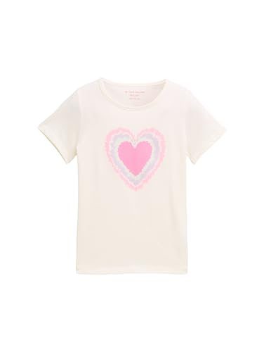 TOM TAILOR Mädchen 1046231 T-Shirt, 10315-Whisper White, 104/110 von TOM TAILOR