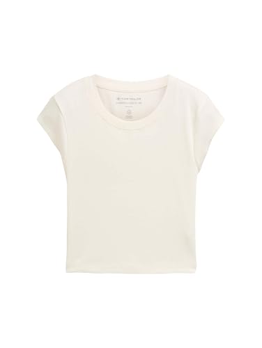 TOM TAILOR Mädchen 1046365 T-Shirt, 12906-Wool White, 140 von TOM TAILOR