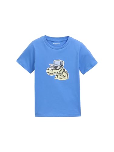 TOM TAILOR Kinder Oversize Hoodie Sweatjacke mit Print, Heavy Black, 152 von TOM TAILOR